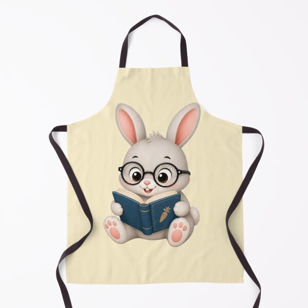 Item preview, Cute Kawaii Bunny Wearing Glasses Reading Book designed and sold by Seculinator.