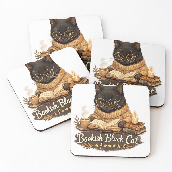 Item preview, Bookish Black Cat Funny Reading Nerd Cat Lover designed and sold by Salwastore.