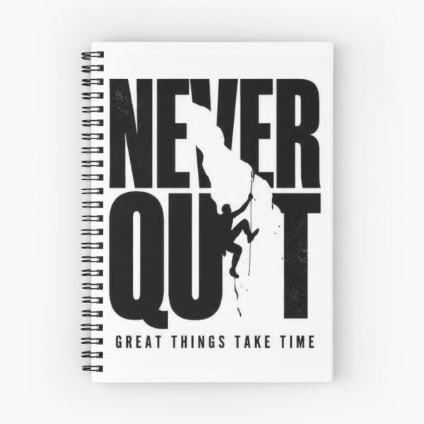 Item preview, Never Quit | Climbing Motivation Typography Print designed and sold by layalistoresa.