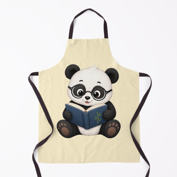 Item preview, Cute Kawaii Panda Wearing Glasses Reading Book designed and sold by Seculinator.