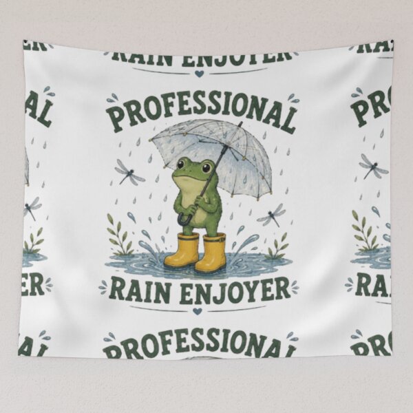 Item preview, Professional Rain Enjoyer Frog, Cute Frog in Rain Boots, Funny Rain Lover Sticker, Kawaii Amphibian Illustration, Pluviophile Giftage Wildflower Art, Rain Lover Gift, Cottagecore Nature Design designed and sold by TulipsArtDesigns .