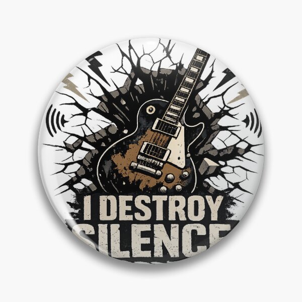Item preview, Electric Guitar Explosion I Destroy Silence Rock Music Art designed and sold by miraldymelody.