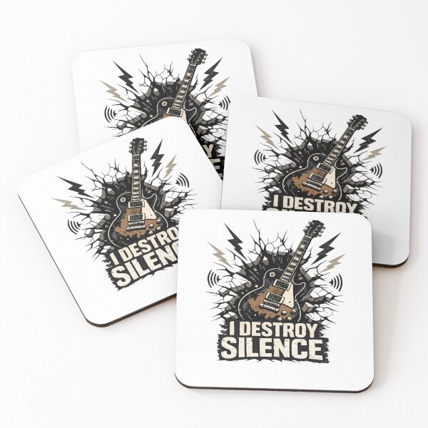Item preview, Electric Guitar Explosion I Destroy Silence Rock Music Art designed and sold by miraldymelody.
