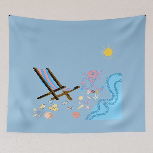Item preview, Cute Ice Cream happy Summer Beach Day illustration designed and sold by Zenith-Prime.