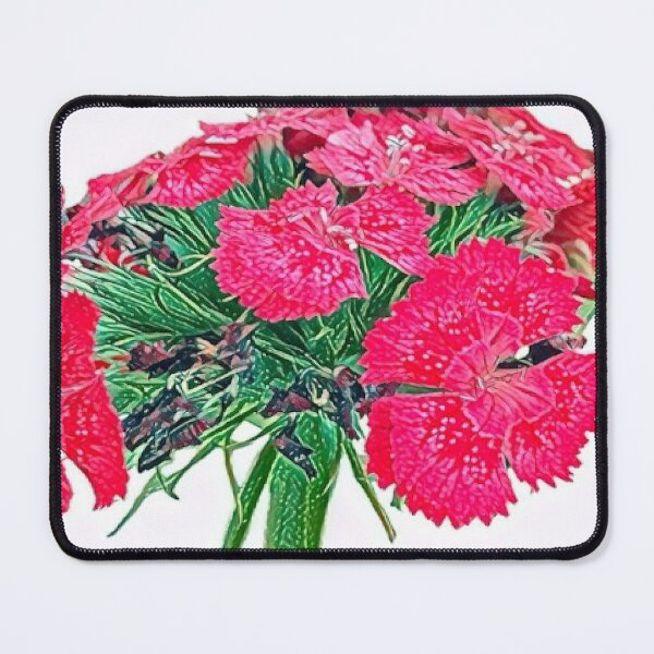 Item preview, Impressionist Pink Dianthus Sweet William Flower Art designed and sold by BalkanBloom.