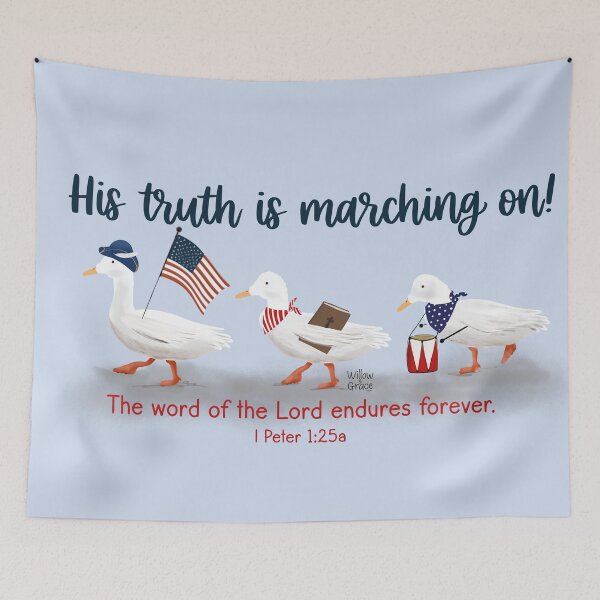 Item preview, His Truth is Marching On! designed and sold by Willow & Grace Designs.