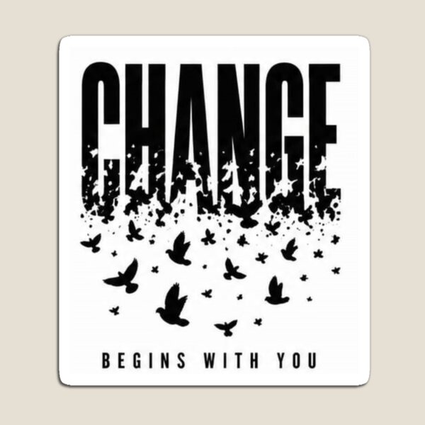 Item preview, Change Begins With You | Inspirational Transformation Typography designed and sold by layalistoresa.