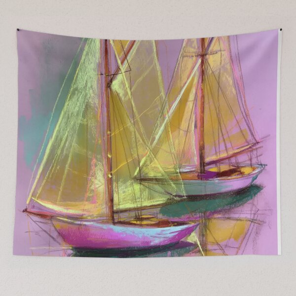 Item preview, Sailing boats painting pastel art #sailing designed and sold by JBJart.