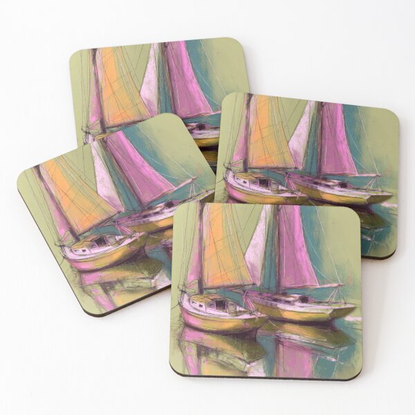 Item preview, Sailing boats painting pastel art #sailing designed and sold by JBJart.