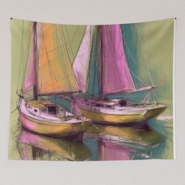 Item preview, Sailing boats painting pastel art #sailing designed and sold by JBJart.