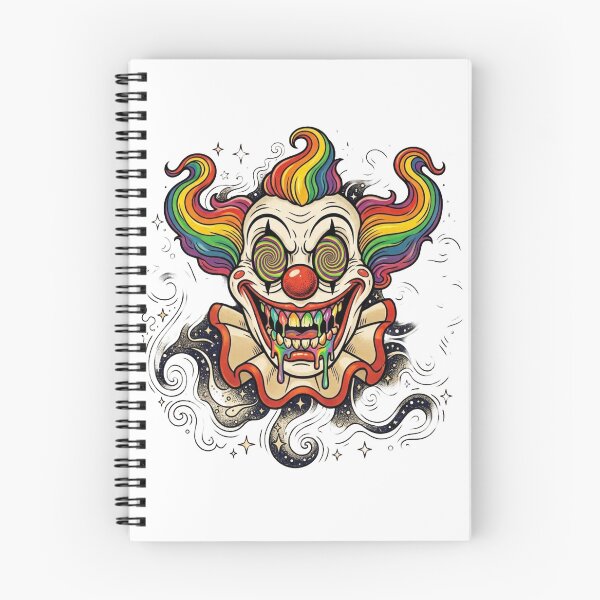 Item preview, Psychedelic Creepy Clown – Trippy Vintage Cartoon Sticker designed and sold by lzxzxl.