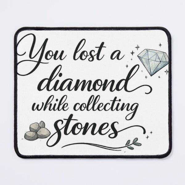 Item preview, You Lost a Diamond While Collecting Stones designed and sold by LumatoneStudio.