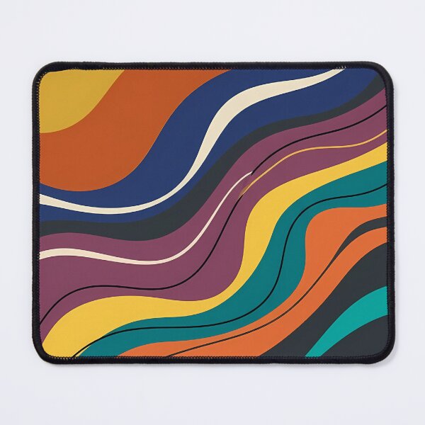 Item preview, Colorful Abstract Wavy Lines Pattern Retro Modern Background Design designed and sold by snaapzone.