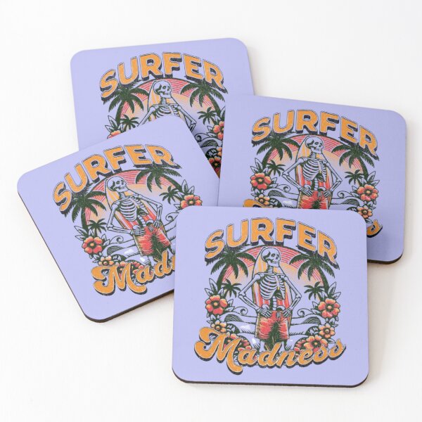 Item preview, Skeleton Surfer with Palms designed and sold by WAKYSHOP.