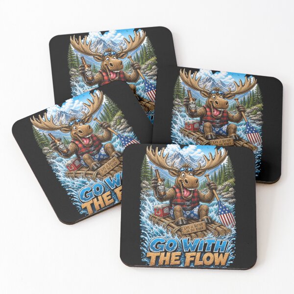 Item preview, Go With The Flow Moose Adventure designed and sold by FREENATION2026.