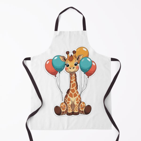 Item preview, baby cute giraffe with balloons designed and sold by kidoramagic.