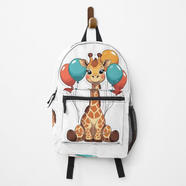 Item preview, baby cute giraffe with balloons designed and sold by kidoramagic.
