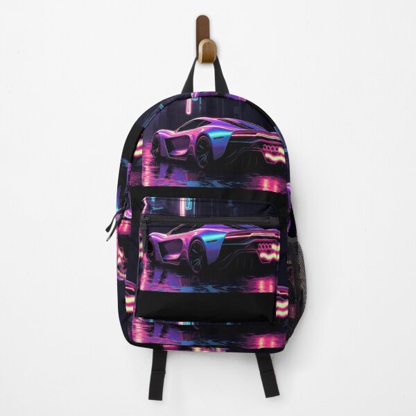 Item preview, Cyberpunk Chrome Supercar Night City Synthwave Art designed and sold by Nexus Space.