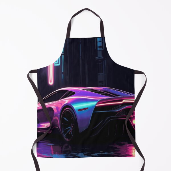 Item preview, Cyberpunk Chrome Supercar Night City Synthwave Art designed and sold by Nexus Space.