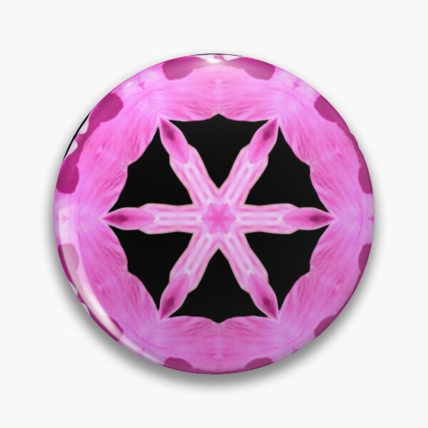 Item preview, Bold Pink Floral Mandala on Black designed and sold by SilentBloomLab.