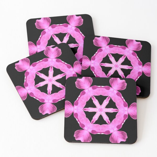 Item preview, Bold Pink Floral Mandala on Black designed and sold by SilentBloomLab.