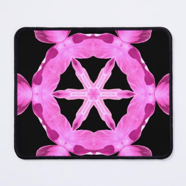 Item preview, Bold Pink Floral Mandala on Black designed and sold by SilentBloomLab.