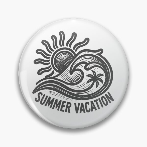 Item preview, Vintage Summer Vacation Surf Wave & Sun Block Print designed and sold by MarCinu Art.