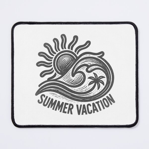 Item preview, Vintage Summer Vacation Surf Wave & Sun Block Print designed and sold by MarCinu Art.