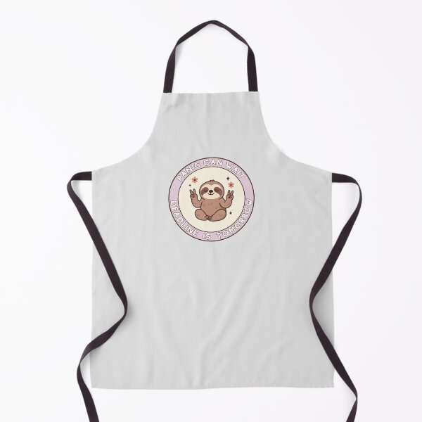 Item preview, Panic Can Wait Deadline Is Tomorrow - Funny Sloth Badge designed and sold by MerchPOW.