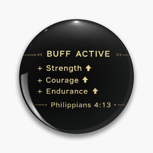 Item preview, Buff Active Strength Courage Endurance Bible Verse Philippians 4:13 Gamer designed and sold by Faith Level Up.