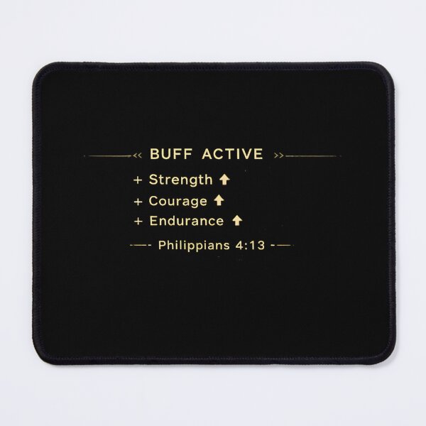 Item preview, Buff Active Strength Courage Endurance Bible Verse Philippians 4:13 Gamer designed and sold by Faith Level Up.