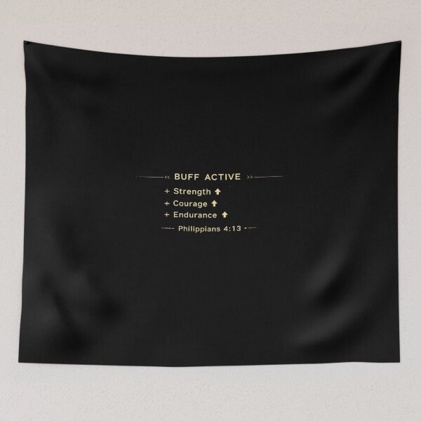 Item preview, Buff Active Strength Courage Endurance Bible Verse Philippians 4:13 Gamer designed and sold by Faith Level Up.