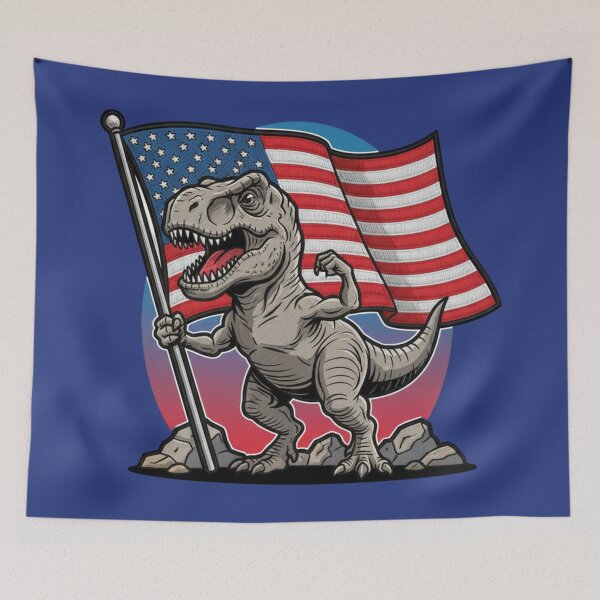 Item preview, Patriotic T Rex American Flag Dinosaur designed and sold by FREENATION2026.