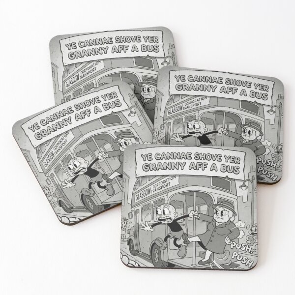 Item preview, Ye Cannae Shove Yer Granny Aff A Bus - Glasgow Scotland Funny Art designed and sold by Loom on the Loch.