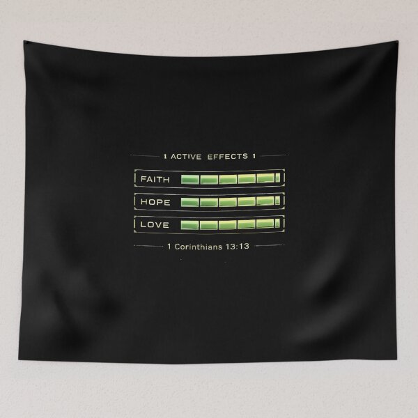 Item preview, Gamer Active Effects Faith Hope Love Bible Verse 1 Corinthians 13:13 designed and sold by Faith Level Up.