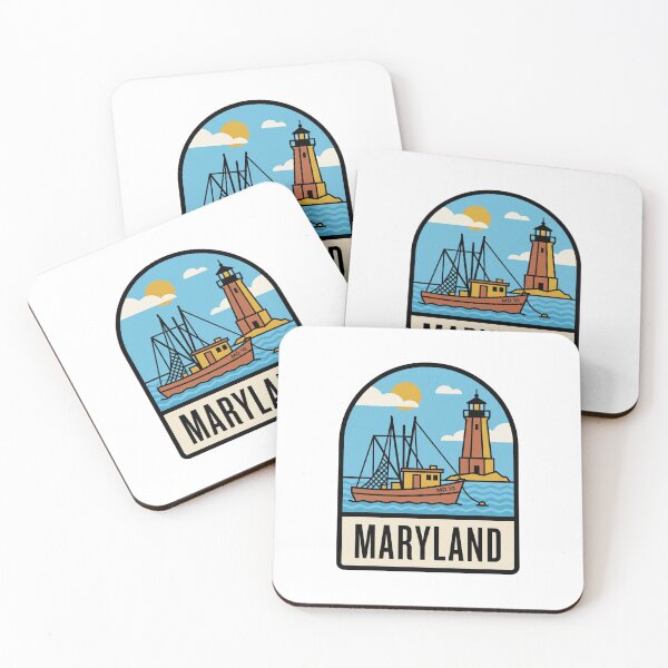 Item preview, Minimalist Maryland Chesapeake Bay Crabbing Boat Retro Design designed and sold by Paper Drip.
