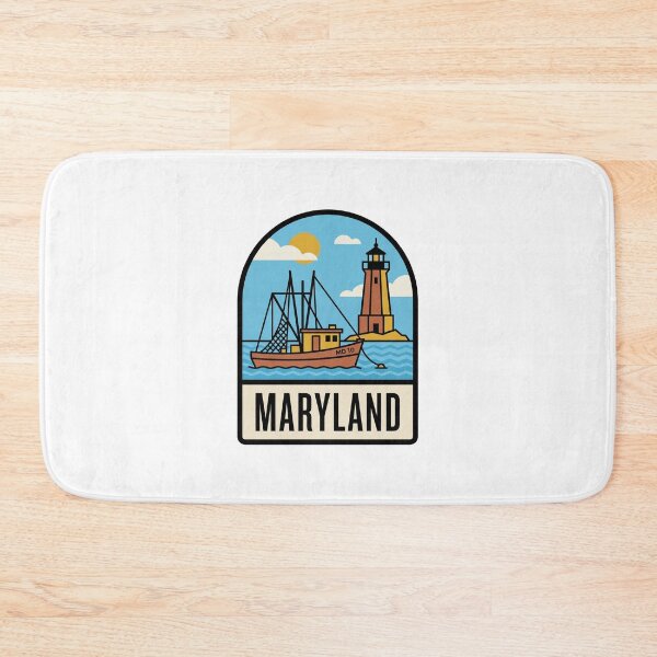 Item preview, Minimalist Maryland Chesapeake Bay Crabbing Boat Retro Design designed and sold by Paper Drip.