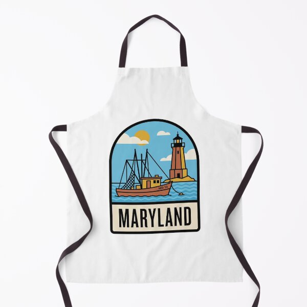 Item preview, Minimalist Maryland Chesapeake Bay Crabbing Boat Retro Design designed and sold by Paper Drip.