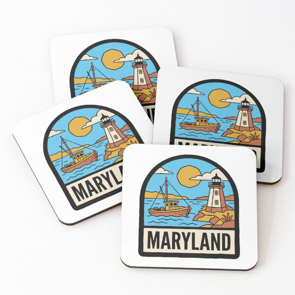 Item preview, Minimalist Maryland Chesapeake Bay Crabbing Boat Retro Design designed and sold by Paper Drip.