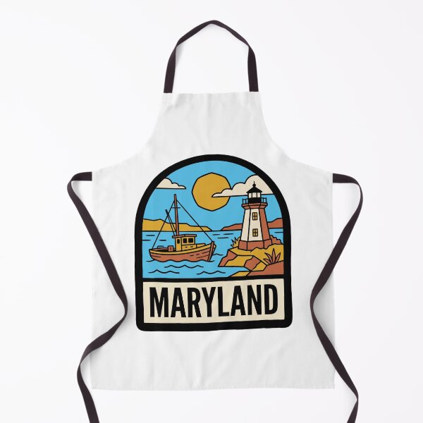 Item preview, Minimalist Maryland Chesapeake Bay Crabbing Boat Retro Design designed and sold by Paper Drip.