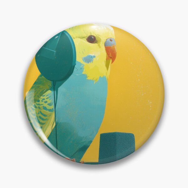 Item preview, Budgie The Feathered DJ, Spin Some Tunes Art designed and sold by MarkedArtPrints.