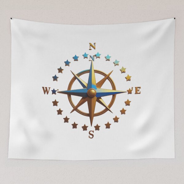 Item preview, Compass and stars illustration designed and sold by kidoramagic.
