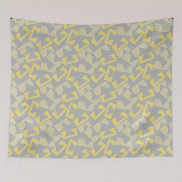 Item preview, Abstract Geometric Pattern in Grey and Yellow designed and sold by YourSpace8.