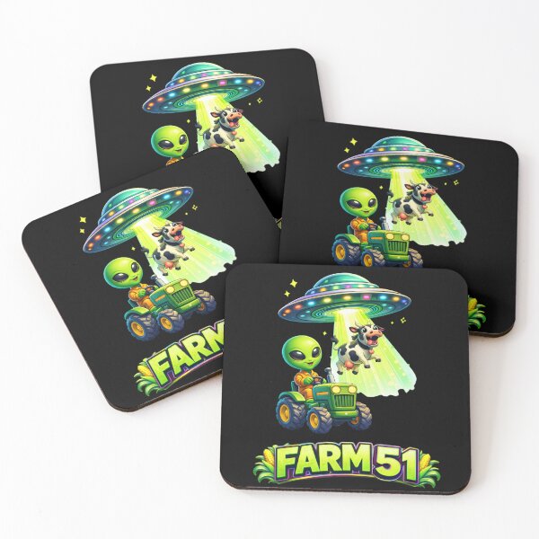 Item preview, Farm51 Alien Tractor UFO Cow Abduction designed and sold by FREENATION2026.