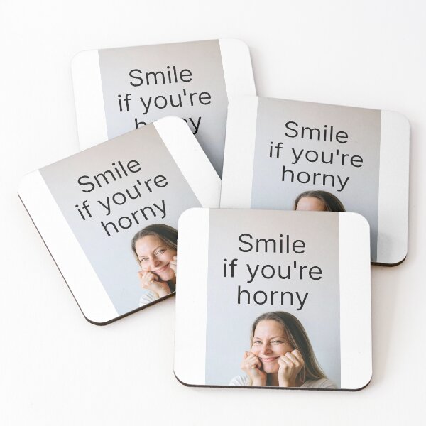 Item preview, Smile If You're Horny | Cheeky Funny Shirt designed and sold by FatCatStudios.