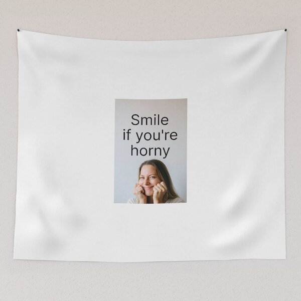 Item preview, Smile If You're Horny | Cheeky Funny Shirt designed and sold by FatCatStudios.