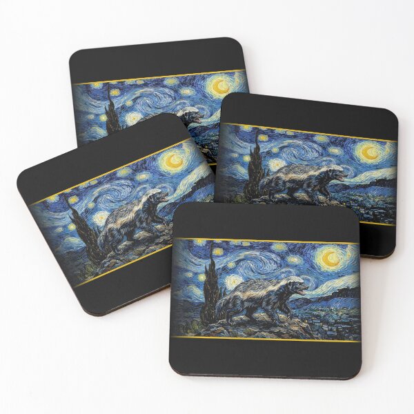 Item preview, Honey Badger Starry Night designed and sold by ValZho.