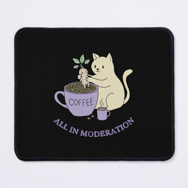 Item preview, Coffee Cat and Mandrake Folk Art Illustration designed and sold by LeshanArt.