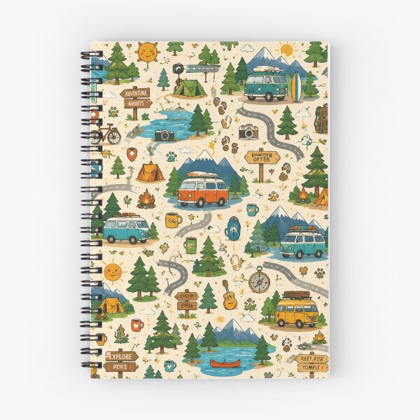 Item preview, Colorful Camping Adventure Pattern designed and sold by naturalsurvival.