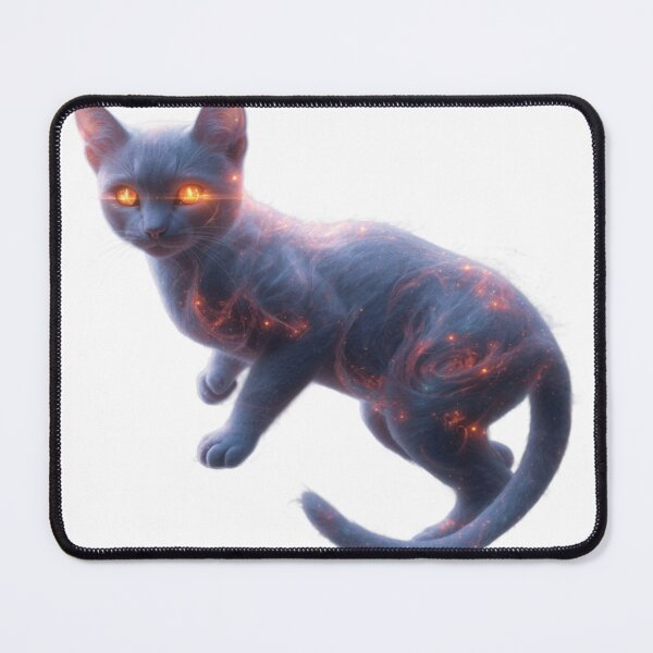 Item preview, Cosmic Galaxy Cat with Fiery Glowing Eyes designed and sold by ItzLacarth.